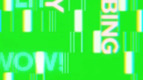 Wow vibing Pop up animation motion chroma key green screen background. Video stock 283637844