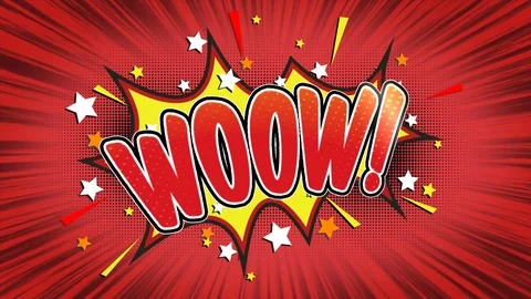 Wow Word Retro Cartoon Comic Bubbles Seamless loop ( green Screen ) Stock Footage 88747285