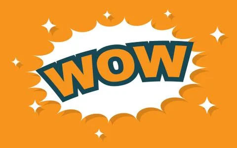 Wow. wording sound effect set. Stock Illustration