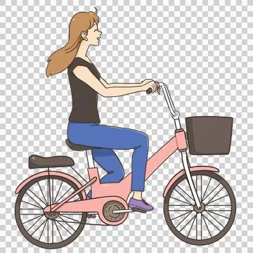 Wowan on bicycle イラスト素材