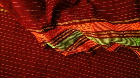 Wowen textile with unique pattern from Indonesia, textured fabric background Stock Photos
