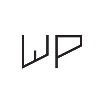 Wp initial letter vector logo icon Ilustração Stock