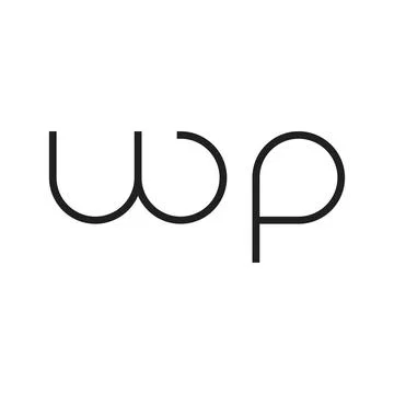 Wp initial letter vector logo 库存插图