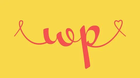 WP initial wedding monogram calligraphy vector illustration. Hand drawn let.. Stock Illustration