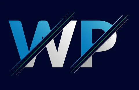 WP Letter Logo Template Illustration Design. Stock Illustration