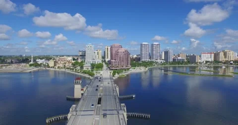 W.P.B. - 4K Aerial - Phillips Point / Royal Park Bridge extended 2 (Day) Stock Footage 60648811