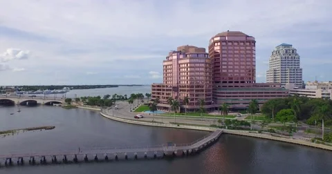 W.P.B. 4K Aerial - Phillips Point 6 (approach) Stock Footage 60648883