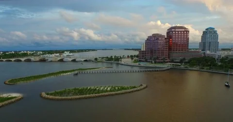 W.P.B. 4K Aerial - Phillips Point 3 (move right) Stock Footage 60982624