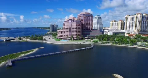 W.P.B. 4K Aerial - Phillips Point Day 3 Stock Footage 61158062