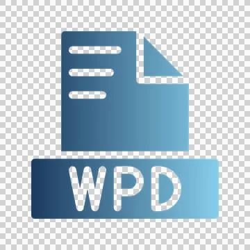 Wpd document file text icons, with elegant and smooth color gradations. Stock Illustration