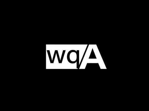 WQA Logo and Graphics design vector art, Icons isolated on black background Stock Illustration