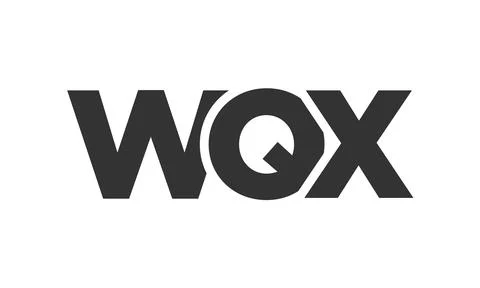 WQX logo design template with strong and modern bold text. Initial based ve.. Stock-Illustration