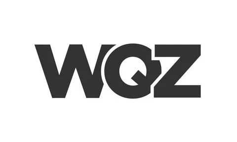 WQZ logo design template with strong and modern bold text. Initial based ve.. Stock Illustration