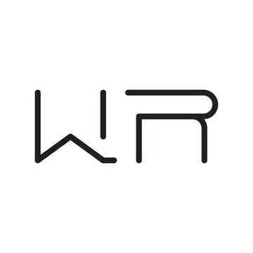 Wr initial letter vector logo icon Stock Illustration