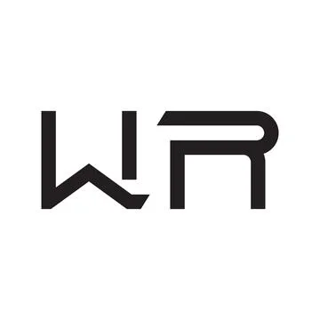 Wr initial letter vector logo icon Ilustração Stock
