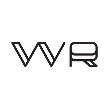 Wr initial letter vector logo icon Stock Illustration