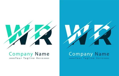 WR Letter Logo Design Concept. Vector Logo Illustration Stock Illustration