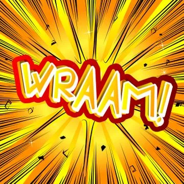 Wraam! - Vector illustrated comic book style expression. 库存插图