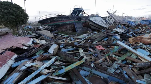 Wracks in Lampeudsa Stock Footage 108633821