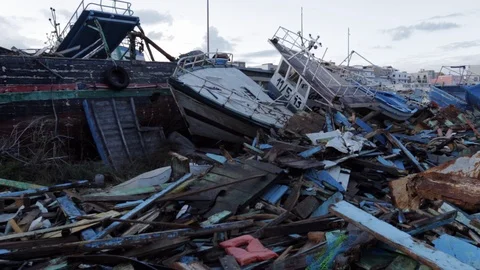 Wracks in Lampeudsa Stock Footage 108633835