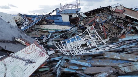 Wracks in Lampeudsa Stock Footage 108633897