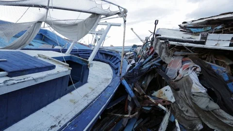 Wracks in Lampeudsa Stock Footage 108633923