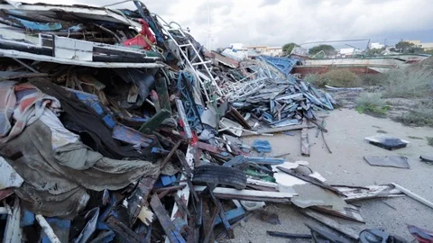 Wracks in Lampeudsa Stock Footage 108633938