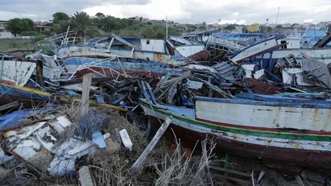 Wracks in Lampeudsa Stock Footage 108633977