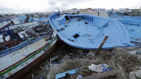 Wracks in Lampeudsa Stock Footage 108633989