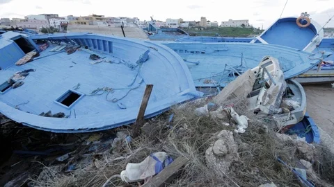 Wracks in Lampeudsa Stock Footage 108634045