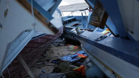 Wracks in Lampeudsa Stock Footage 108634067