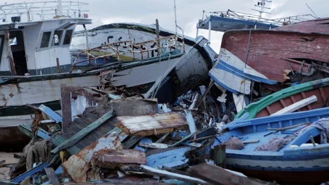 Wracks in Lampeudsa Stock Footage 108634086