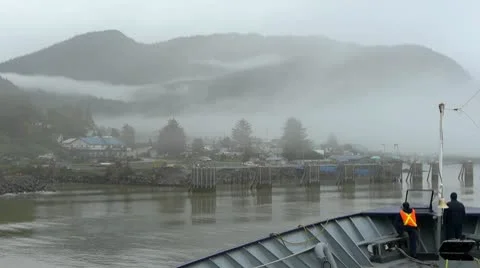 Wrangell Alaska Ferry Docking Stock Footage 9061041