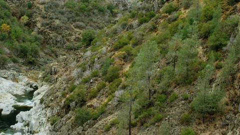 Wrap around hillside valley Stock Footage 74097559