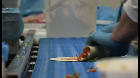 Wrap on assembly line Stock Footage 18552186