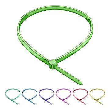 Wrap cable ties cartoon vector graphic Stock Illustration