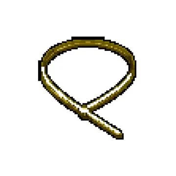 Wrap cable ties pixel art vector illustration Stock Illustration