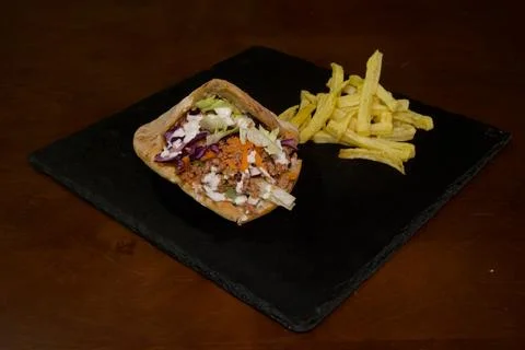 A wrap with lettuce Stock Photos