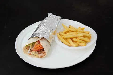 A wrap with lettuce Stock Photos