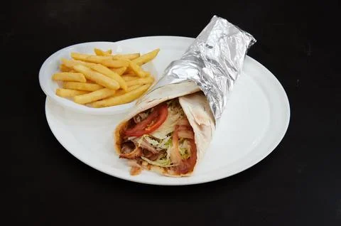 A wrap with lettuce Stock Photos