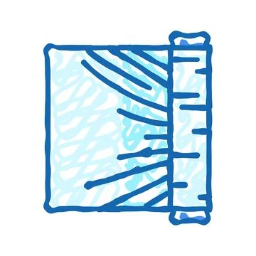 Wrap plastic package icon doodle illustration Stock Illustration