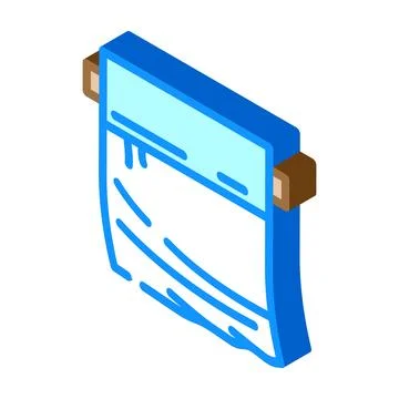 Wrap plastic package isometric icon vector illustration Illustrazione stock