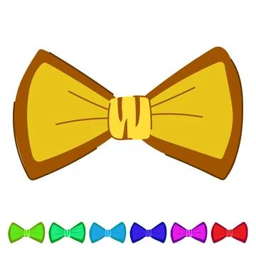 Wrap red bow vector cartoon graphic Stock Illustration