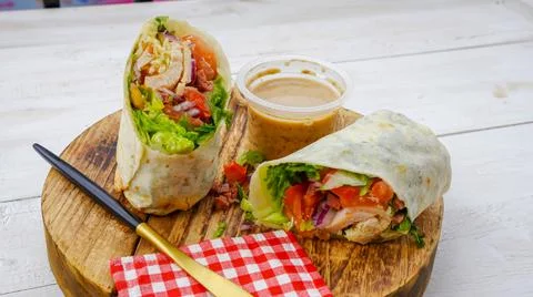 Wrap salad Stock Photos