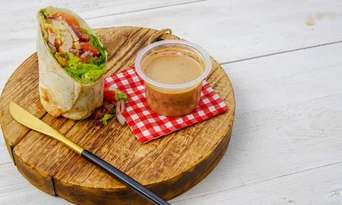 Wrap salad Foto stock