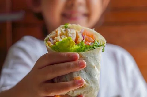Wrap salad Stock Photos