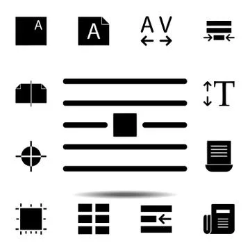 Wrap, text icon. Simple glyph, flat vector of Text editor set icons for UI an Stock Illustration