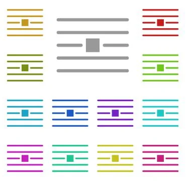 Wrap, text multi color icon. Simple thin line, outline vector of Text editor  Stock Illustration