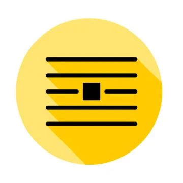 Wrap, text outline icon in long shadow style Stock Illustration