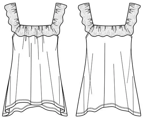 Wrapped blouse Stock Illustration